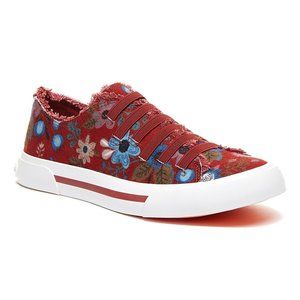 Rocket Dog Red & Blue Floral Jokes Sneaker, Never Been Worn, ELASTIC LACES